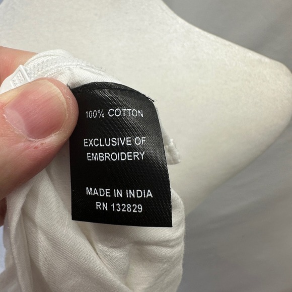 Majorelle x Revolve Lala White Embroidered Halter Tiered Mini Dress Size XL NWOT - Picture 9 of 9